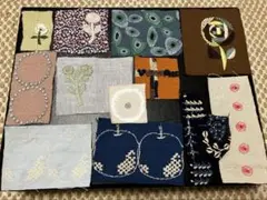 ミナペルホネン刺繍パッチワーク生地 はぎれまとめ売り