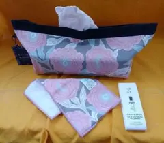 MAISON BLANCHE 花柄ティッシュボックスカバーとプティタオル日本製