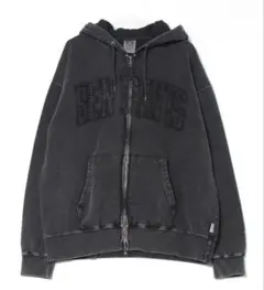 BEN DAVISベンデイビスパッチワークワッペンブリーチ加工フルジップパーカー