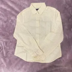 East Boy チェック柄 長袖シャツ 黄色