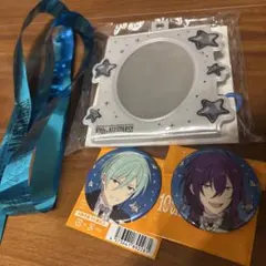 あんスタ スタライ カードフォルダー 礼瀬マヨイ 風早巽 缶バッジ 銀テープ