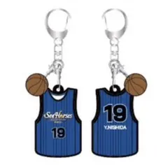 新品 Bリーグ シーホース三河 西田優大 3rdユニフォーム型ラバーキーホルダー