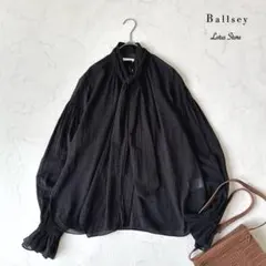【極美品】 Ballsey ストレッチフレアシルエットブラウス　ブラック Ballsey - 【極美品】 Ballsey ストレッチフレアシルエット
