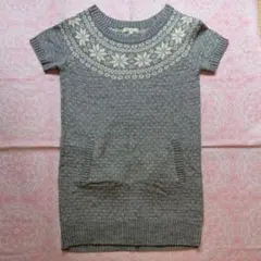 【専用】ロペピクニック　半袖ニットワンピース　Mノルディック柄