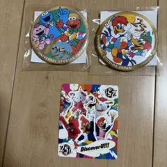 USJ 25周年 缶バッジ ステッカー 3点セット
