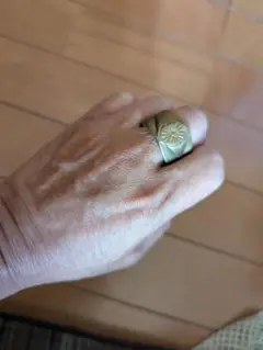 レトロ菊紋リング•真鍮リング•右翼リング•ヴィンテージ真鍮リング•ジャンク品