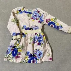 100cm. hakka kids 花柄 長袖ワンピース