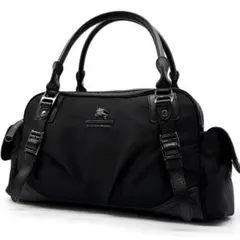 美品✨バーバリーブルーレーベル ミニボストン ナイロン レザー ブラック