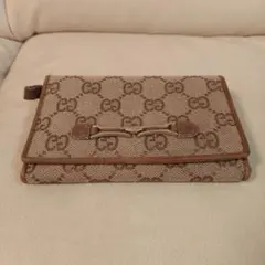 GUCCI GGキャンバス 二つ折り財布