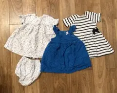 プチバトー　ドレスセット 3着　81㎝