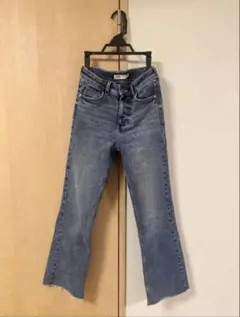 ZARA ブーツカットデニム フレア EUR32 XS相当