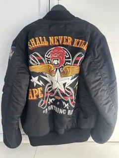A BATHING APE ✖️リアルマッコイズ MA-1ジャケット L ブラックのサムネイル