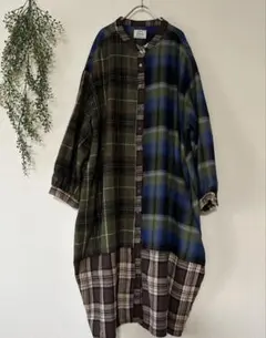 AS KNOW AS plus 配色コクーンワンピース