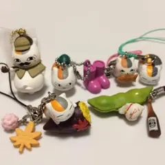夏目友人帳 ニャンコ先生 キーホルダー 根付 ストラップ 6種セット