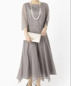 新品未使用 AIMER お呼ばれドレス モカ Sサイズ ランダムレース