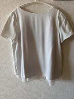 NATURALBEAUTYBASIC 半袖ブラウス M オフィス 通勤 きれいめのサムネイル