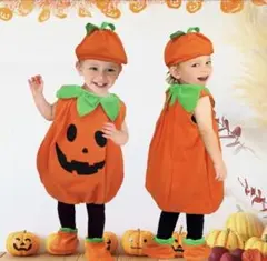 【人気】ハロウィン　仮装　 コスプレ　かぼちゃ キッズ　ベビー　90 ㎝