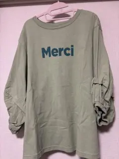 Samansa Mos2 ♡Merci ロゴプリントトップス