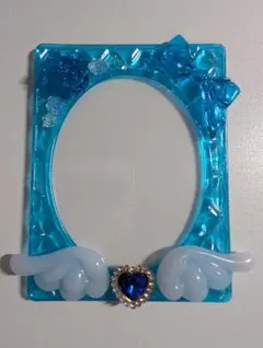 え*る様 B8　硬質ケース　トレカケース　デコ　青　トレカデコ　推し活