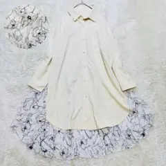 GOLD JAPAN シャツワンピース 花柄 フレア ギャザー ゆったりのサムネイル