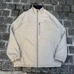 90s〜00s NIKE 中綿 ジャケット スウッシュ刺繍 ベージュ XL