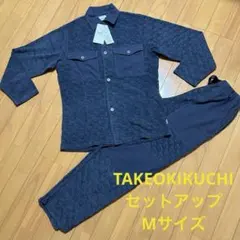 タケオキクチ」マイクロ千鳥柄 薄手ジャケット＋パンツ M(W76~84 