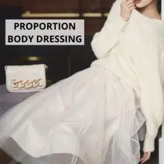 PROPORTION BODY DRESSING◇チュールスカート ホワイト