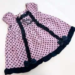 Shirley Temple ピンクハートワンピース 80