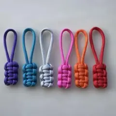 ハンドメイド パラコード キーホルダー 6色セット　ジッパータブのサムネイル