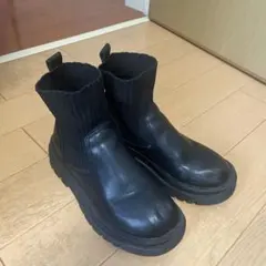 厚底サイドゴアブーツ ブラック