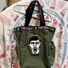 PUNK DRUNKERS オリーブ トートバッグ