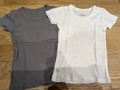 西松屋　エルフィンドール　肌着2枚セット グレー・ホワイト サイズ100