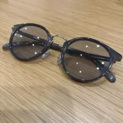 coenグレーラウンド型メガネ 50mm