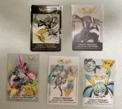 ポケモン 初音ミク ららぽーと クリアカード 全5種セット ポケミク
