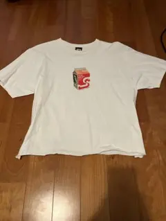 stussy 牛乳パックプリント Tシャツ ホワイト