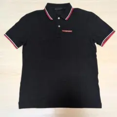 PRADA 黒 ポロシャツ ストライプ付き - メルカリ
