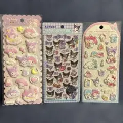 ボンボンドロップシール　マシュマロシール　マシュマロステッカーズ　３点セット