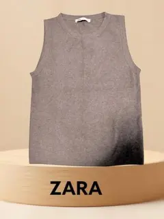 ZARA グレー ノースリーブ トップス