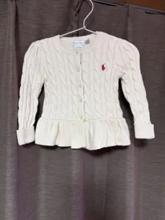 Ralph Lauren ケーブルニット カーディガン 24M アイボリー