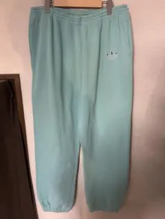 超希少 80s adidas ワイド スウェットパンツ ターコイズブルー