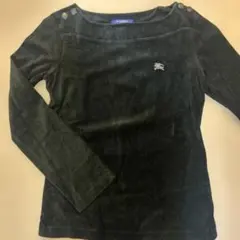 Burberry Blue Label ブラックトップス 38 ベロア素材