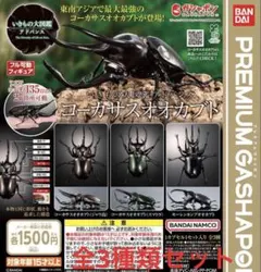 いきもの大図鑑アドバンス コーカサスオオカブト 全3種類コンプセット