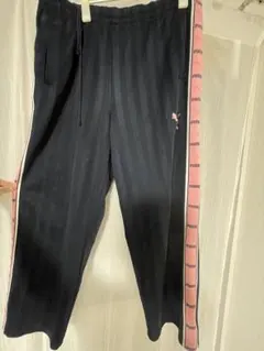 PUMA ストライプジャージパンツ ネイビー
