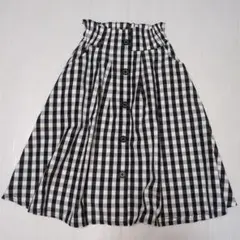 【新品】ピンクハント★前ボタン付き！チェック柄スカート★XXSのサムネイル