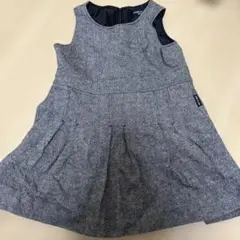 COMME CA ISM ジャンバースカート 100A グレー系