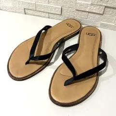 UGG アグ レザー トングサンダル W6 23cm ハラコ 本革 上品