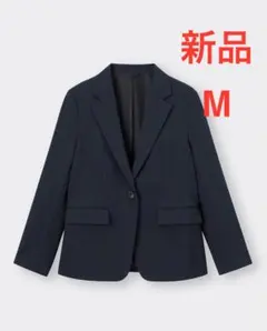 新品　GU ウォッシャブルテーラードジャケット M ネイビー