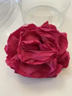 ピンク メッシュ 花形 ブローチ