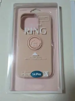 iPhoneケース　ピンク　リング付き14Pro　6.1inch