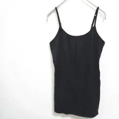 ブラック　キャミソール　インナー　肌着　シンプル　無地